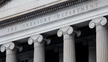 The United States Treasury Department building in Washington, D.C. (Shutterstock / Ryan Rodrick Beil)