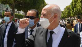 President Kais Saied, Tunis, August (Slim Abid/AP/Shutterstock)