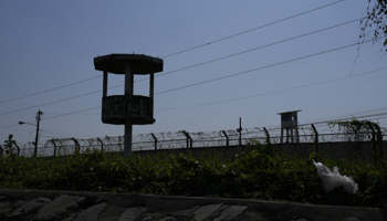 Empty watchtower at the Guayaquil prison following the July uprising there (Dolores Ochoa/AP/Shutterstock)