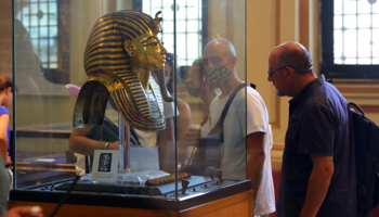 Tourists at the Egyptian Museum in Cairo, August 27 (Xinhua/Shutterstock)