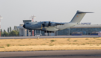 A German air force plane arrives in Uzbekistan carrying people evacuated from Afghanistan (Action Press/Shutterstock)
