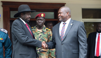 President Salva Kiir and First Vice-President Riek Machar (Sam Mednick/AP/Shutterstock)