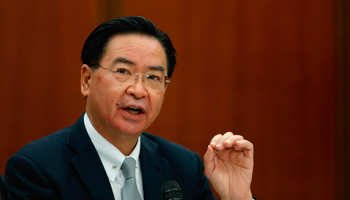 Taiwan's foreign minister, Joseph Wu (Daniel Tsang/SOPA Images/Shutterstock)