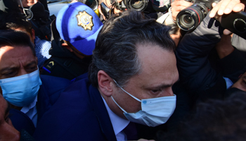 Former Pemex director Emilio Lozoya being escorted to prison (Madla Hartz/EPA-EFE/Shutterstock)
