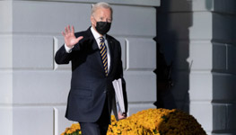 President Joe Biden leaves the White House for Camp David, November 12 (Shutterstock)