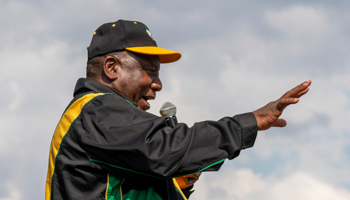 President Cyril Ramaphosa campaigning for the November 1 municipal elections (Jerome Delay/AP/Shutterstock)