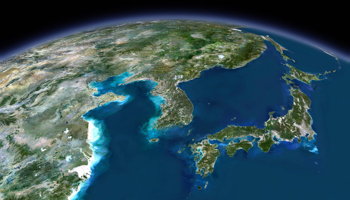 Satellite image of Japan and Korea (Planet Observer/UIG/Shutterstock)