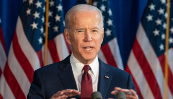 President Joe Biden addresses the media (Shutterstock/lev radin)
