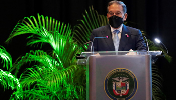 President Laurentino Cortizo speaks at an event in Panama City, October (Bienvenido Velasco/EPA-EFE/Shutterstock)