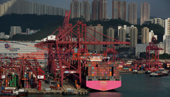 Shipping containers in Hong Kong, November 2021 (Kin Cheung/AP/Shutterstock)