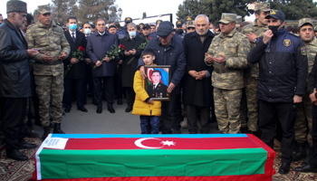 Funeral of an Azerbaijani soldier killed in clashes on the Armenian border, November (NK/AP/Shutterstock)