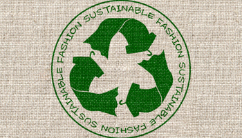 Sustainable Fashion roundel on fabric (Shutterstock / HollyHarry)