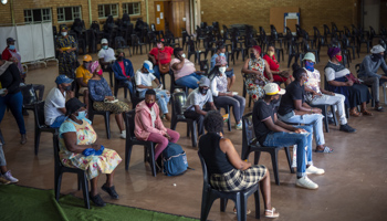 COVID-19 vaccination clinic, South Africa, December (Jerome Delay/AP/Shutterstock)