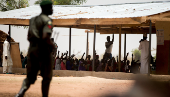 Displaced children in Nigeria (Andrew Harnik/AP/Shutterstock)