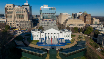 Virginia's State Capitol is readied for Governor-elect Glenn Youngkin's inauguration, January 8 (Steve Helber/AP/Shutterstock)