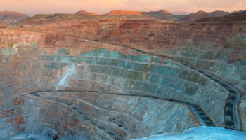 View from above of an open-pit copper mine in Peru (Shutterstock / Jose Luis Stephen)