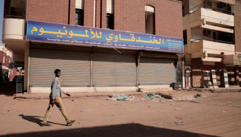 Shops in Khartoum are closed as protestors stage strike actions, January 18 (Uncredited/AP/Shutterstock)