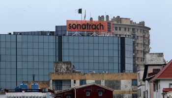 The logo of Sonatrach in Algiers (Anis Belghoul/AP/Shutterstock)