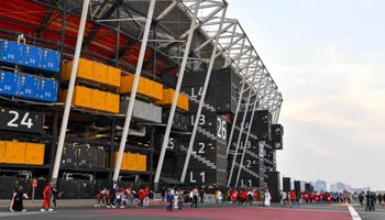 The 974 Stadium was built from old shipping containers (Noushad Thekkayil/EPA-EFE/Shutterstock)