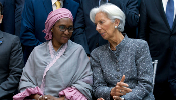Nigerian Finance Minister Zainab Ahmed with former IMF Managing Director and current ECB President Christine Lagarde (Jose Luis Magana/AP/Shutterstock)