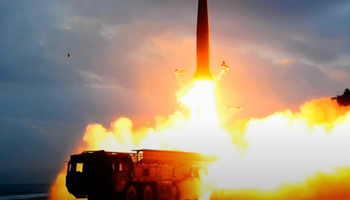 North Korea launches a long range missile, January (EyePress News/Shutterstock)