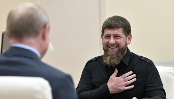 Chechen leader Ramzan Kadyrov (R) with President Vladimir Putin, August 2019 (Aleksey Nikolskyi/Sputnik/Kremlin/Shutterstock)