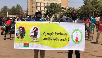 Pro-coup demonstrators in Burkina Faso (Xinhua/Shutterstock)