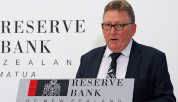 New Zealand's Reserve Bank Governor Adrian Orr speaks to the media in Wellington, May 8, 2019 (Nick Perry/AP/Shutterstock)