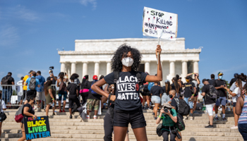 A Black Lives Matter protest in August 2020 at the Lincoln Memorial, United States (Shutterstock / Julian Leshay)