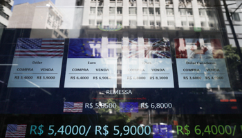 A currency exchange office in Rio de Janeiro (Andre Coelho/EPA-EFE/Shutterstock)