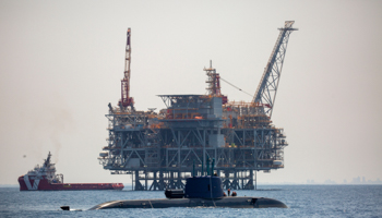 Israel: Offshore gas installation, Leviathan Gas Field, Israel, September 2021 (Ariel Schalit/AP/Shutterstock)