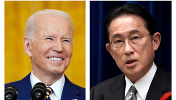 US President Joe Biden and Japanese Prime Minister Fumio Kishida (Susan Walsh/AP/Shutterstock)
