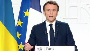 French President Emmanuel Macron (Jacques Witt/SIPA/Shutterstock)