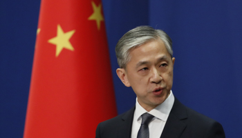 Chinese Foreign Ministry spokesperson Wang Wenbin (Wu Hong/EPA-EFE/Shutterstock)