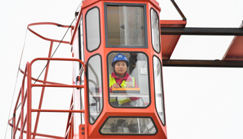 Woman worker in construction (Xinhua/Shutterstock)