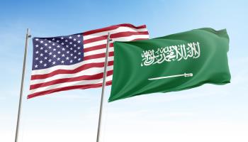 The flags of the United States and Saudi Arabia (Shutterstock/Efasein)