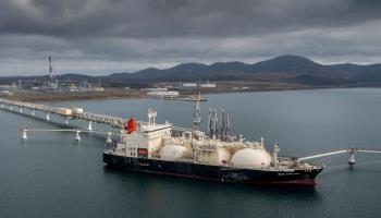 A tanker loads LNG from the Sakhalin II project (Uncredited/AP/Shutterstock)