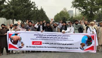 An anti-Iranian protest in Kabul, April 12 (Mohammed Shoaib Amin/AP/Shutterstock)