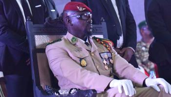 Guinean junta leader Colonel Mamadi Doumbouya at his swearing-in ceremony in October 2021 (Xinhua/Shutterstock)