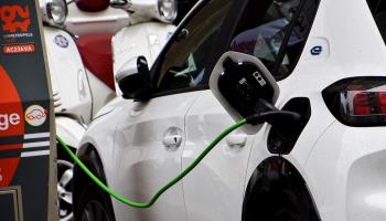 Electric car charging station in Marseille, France, March 12 (Gerard Bottino/SOPA Images/Shutterstock)