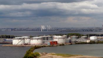 An oil terminal in St. Petersburg (Anatoly Maltsev/EPA-EFE/Shutterstock)
