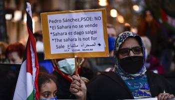 Pro-Western Sahara demonstrators in Spain, March (Alvaro Barrientos/AP/Shutterstock)
