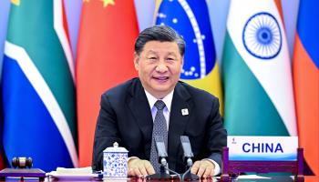 Chinese President Xi Jinping hosts the 14th BRICS Summit via video link (CHINE NOUVELLE/SIPA/Shutterstock)