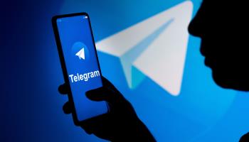 A photo illustration showing the Telegram logo on a smartphone screen and in the background (Rafael Henrique/SOPA Images/Shutterstock)