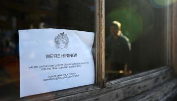 Job vacancy advert, UK (Andy Rain/EPA-EFE/Shutterstock)