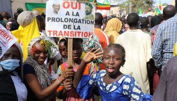 Protest in Bamako supporting a longer transition, Jan (Hadama Diakite/EPA-EFE/Shutterstock)