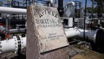 Entry point of the Druzhba pipeline between Hungary and Russia at the Danube Refinery in Szazhalombatta, Hungary, May (Xinhua/Shutterstock)