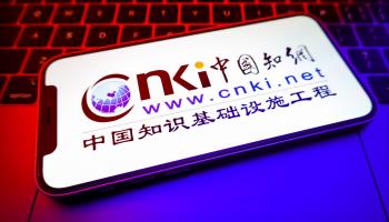 CNKI logo displayed on a smartphone screen (Sheldon Cooper/SOPA Images/Shutterstock)