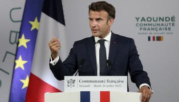 French President Emmanuel Macron (Lemouton Stephane/Pool/ABACA/Shutterstock)