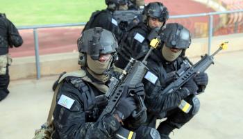 Members of Nigerian security forces during a counter-terrorism exercise in Abuja, July (Xinhua/Shutterstock)